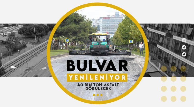 Samsun'da Atatürk Bulvarı yenileniyor