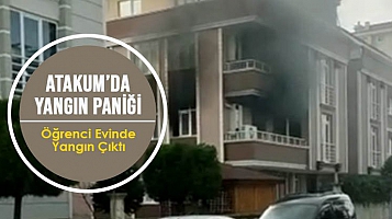Samsun'da öğrenci evinde yangın paniği
